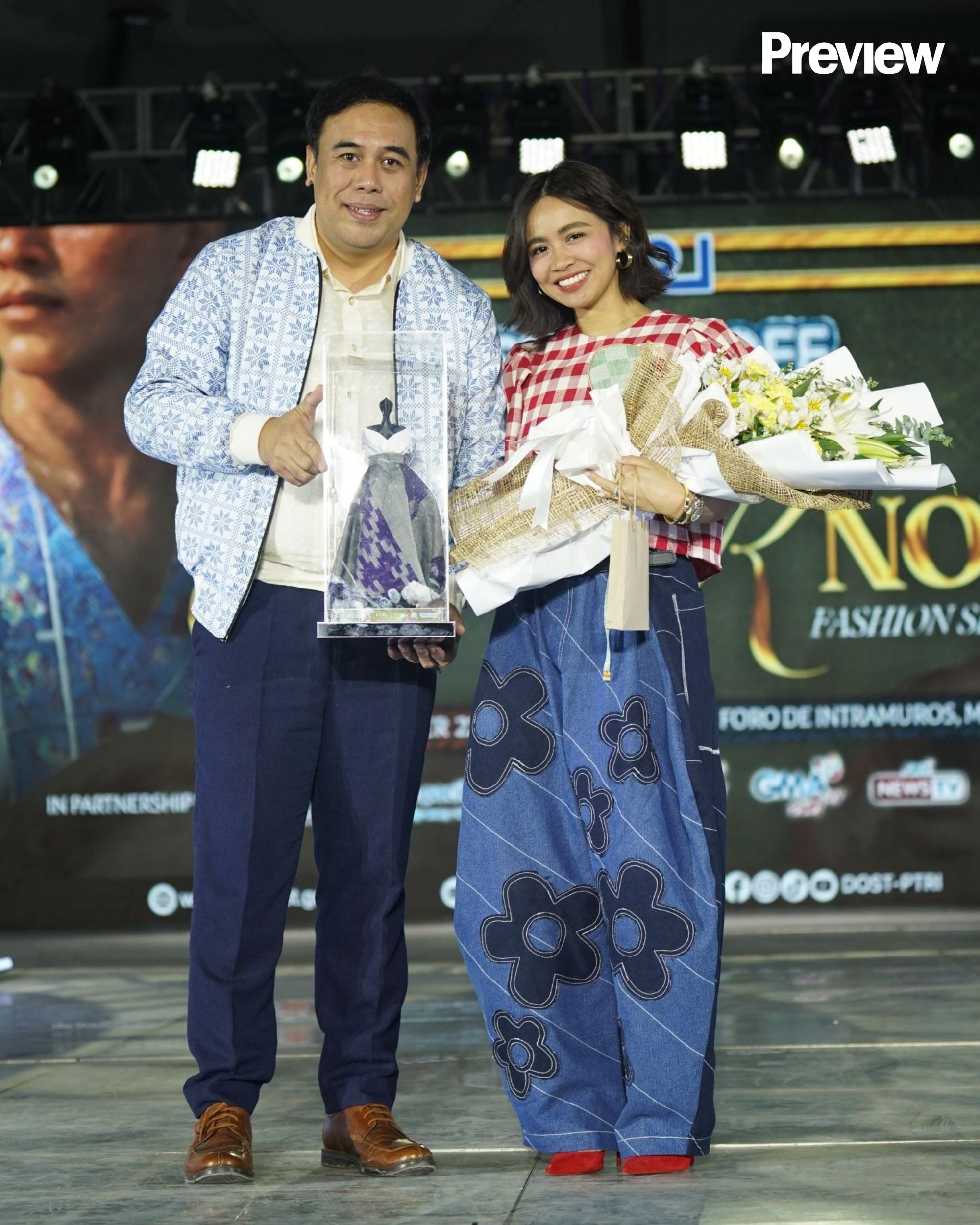 Preview editor-in-chief Marj Ramos-Clemente with DOST-PTRI Director IV Dr. Julius L. Leaño Jr. at the 2025 Stitch-Off